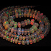 AAAAA - 16 inches Most Beautifull Ethiopian Opal Very Rare Quality Every Beads Beautifull Fire Inside Smooth Polished Rondell Beads Size 3 - 7 mm